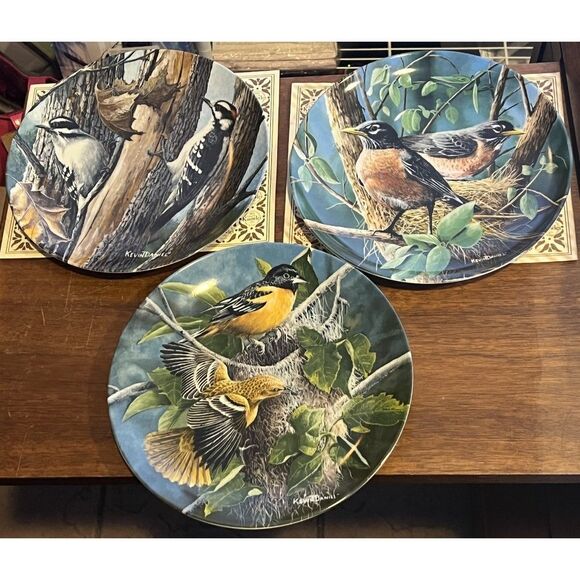 Vintage Knowles China Encyclopedia Britannica Birds of Your Garden Plate set - Picture 6 of 13